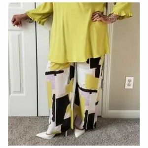 MASAI Copenhagen XXL Abstract Wide-Leg Pants – Lagenlook Artsy Boho NWOT